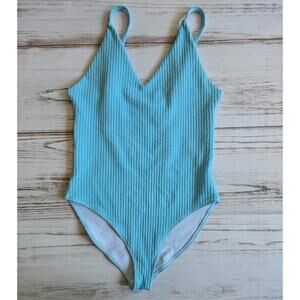 Shein Textured Knit One Piece Swimsuit sz L